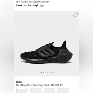 Adidas ultra boost 22 women’s all black LIKE NEW